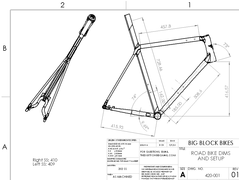 Engineering drawing with custom geometry dimensions
