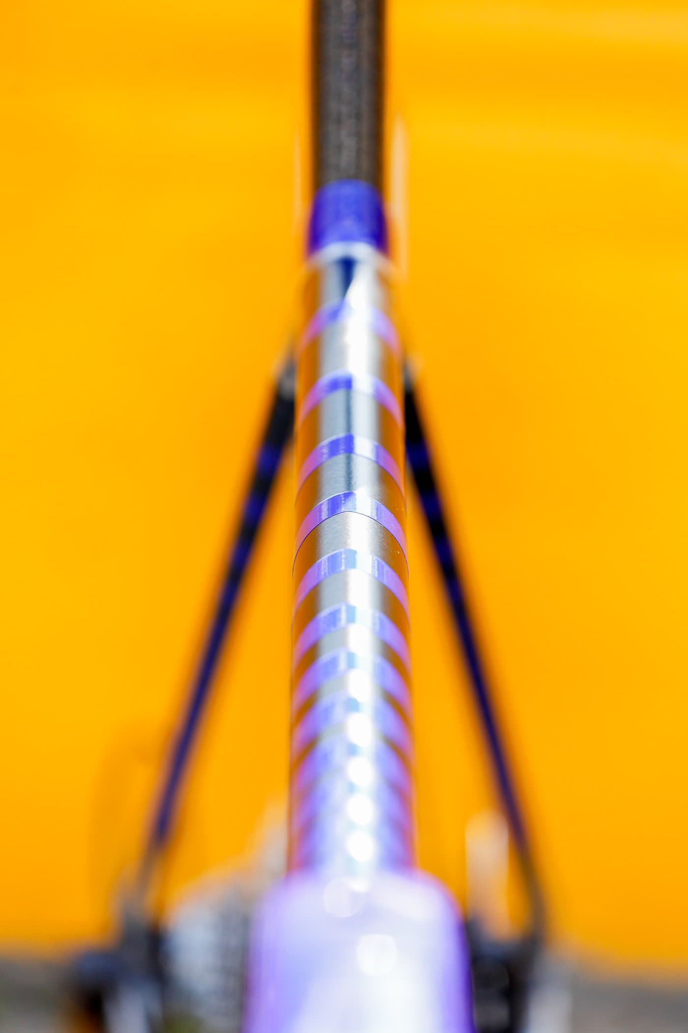 Seat stay cluster against the yellow wall