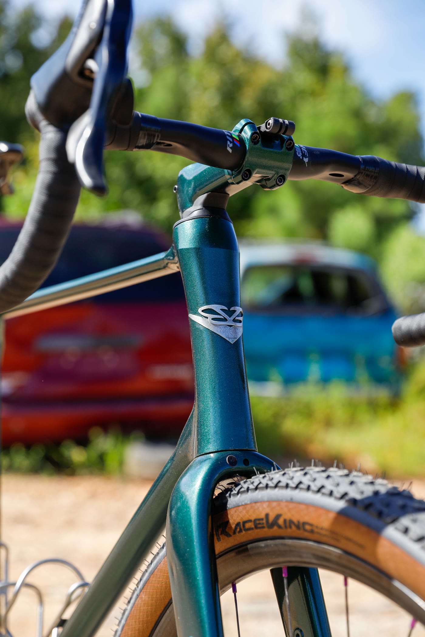 Big Block Bikes head tube badge — portrait