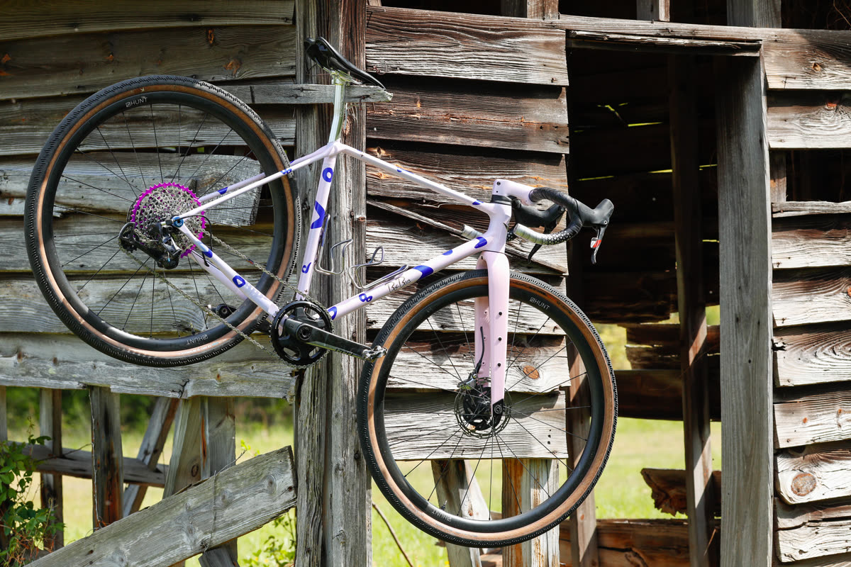 The 401 hung on the barn, full landscape shot